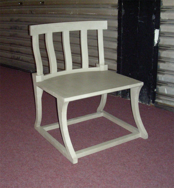 French Two Contemporary Chairs in Neo-Greek Style For Sale