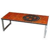 Tile Topped Table by J. BelArti, Vallauris