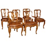 Six Venetian Walnut Chairs
