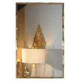 Vintage Faux Bamboo Brass Mirror