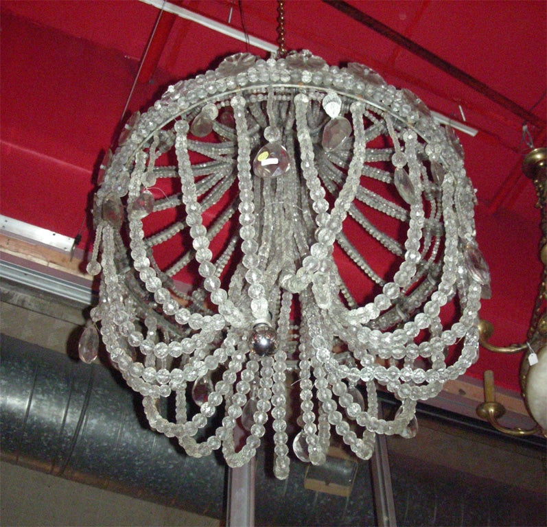 20th Century 1910-1920 Alcove Crystal Chandelier For Sale