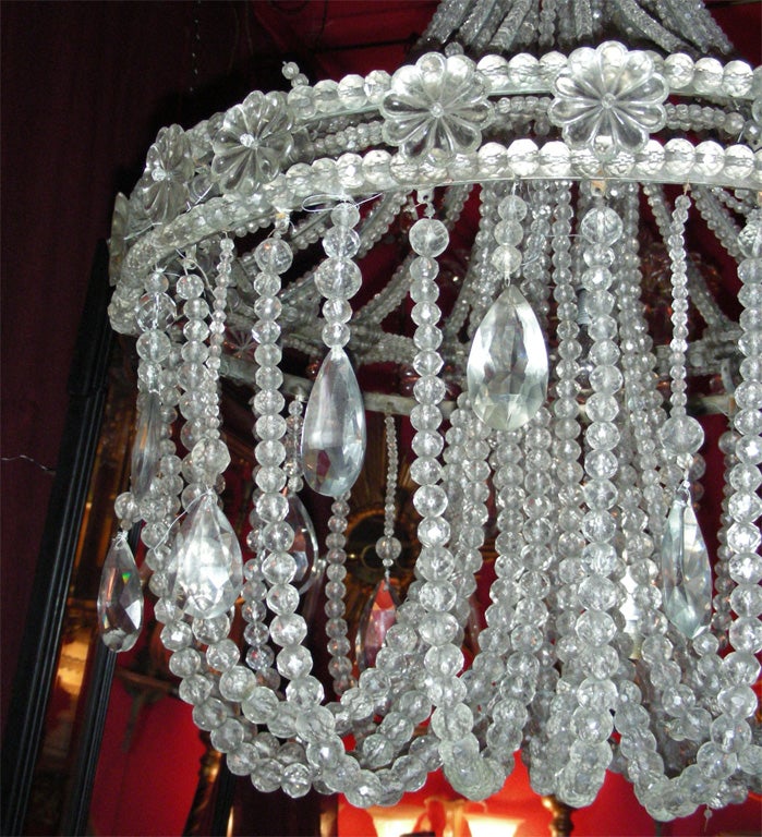 1910-1920 Alcove Crystal Chandelier For Sale 3