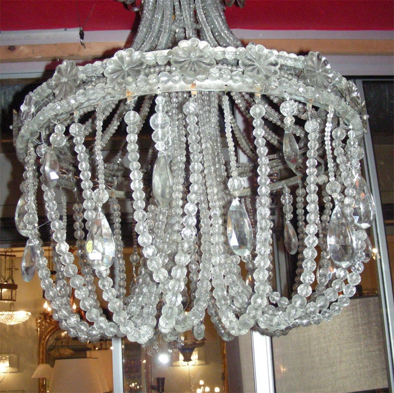 1910-1920 Alcove Crystal Chandelier For Sale 5