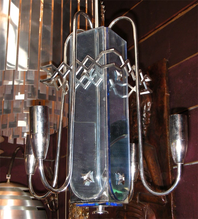 Italian Five-Arm Chandelier, 1940-1950 For Sale