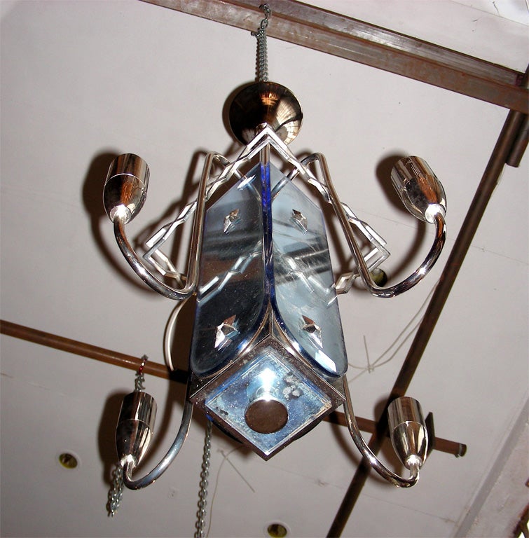 Lampadario a cinque bracci, 1940-1950 In condizioni ottime in vendita a New York, NY