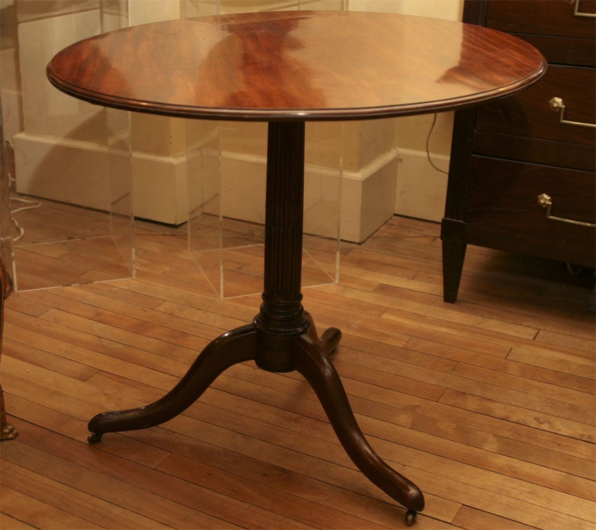 Mahogany Tilt Top Table byJean Francois Leleu