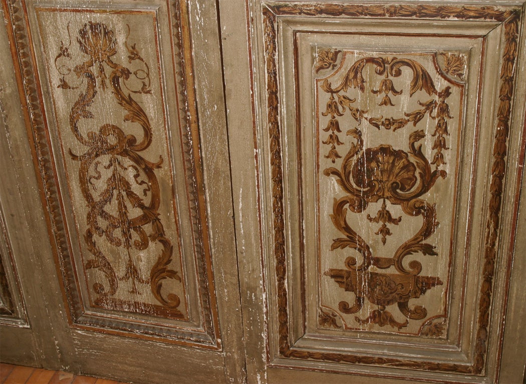 Four19th Century painted panels[Doors] For Sale 1
