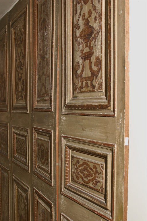 Four19th Century painted panels[Doors] For Sale 2