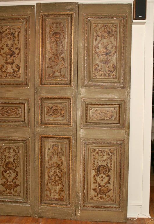 Four19th Century painted panels[Doors] For Sale 5