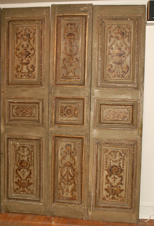Four19th Century painted panels[Doors] For Sale 6