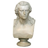 Painted plaster bust