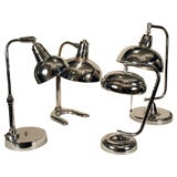 Four Period Chrome Table Lamps