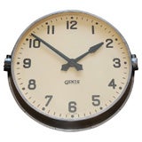 An English Steel Case Commercial Clock made by Gent of Leicester