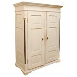 Antique A Swedish Gustavian Painted and Gilt Armoire, Circa 1800