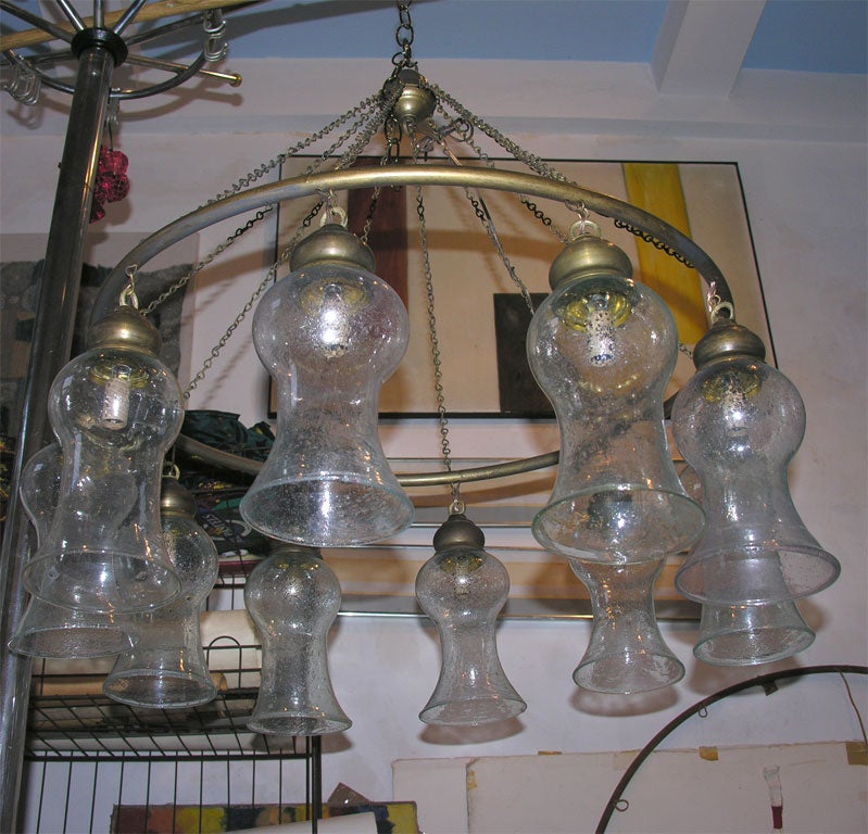 Egyptian Hand Blown Glass Chandelier