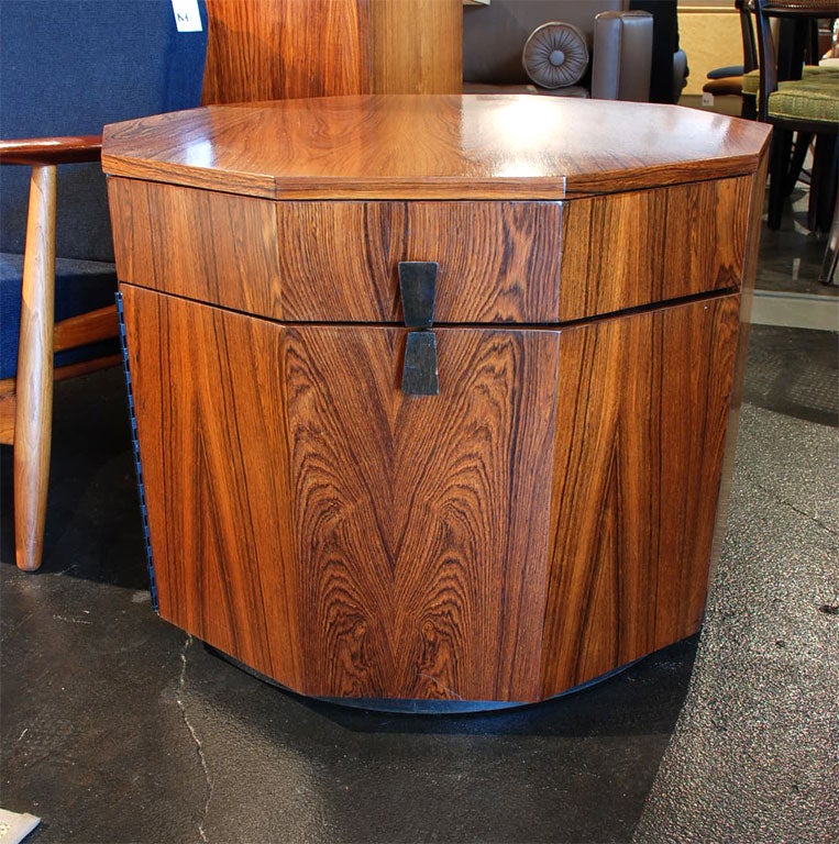 Decagonal Rosewood Cabinet by Harvey Probber
