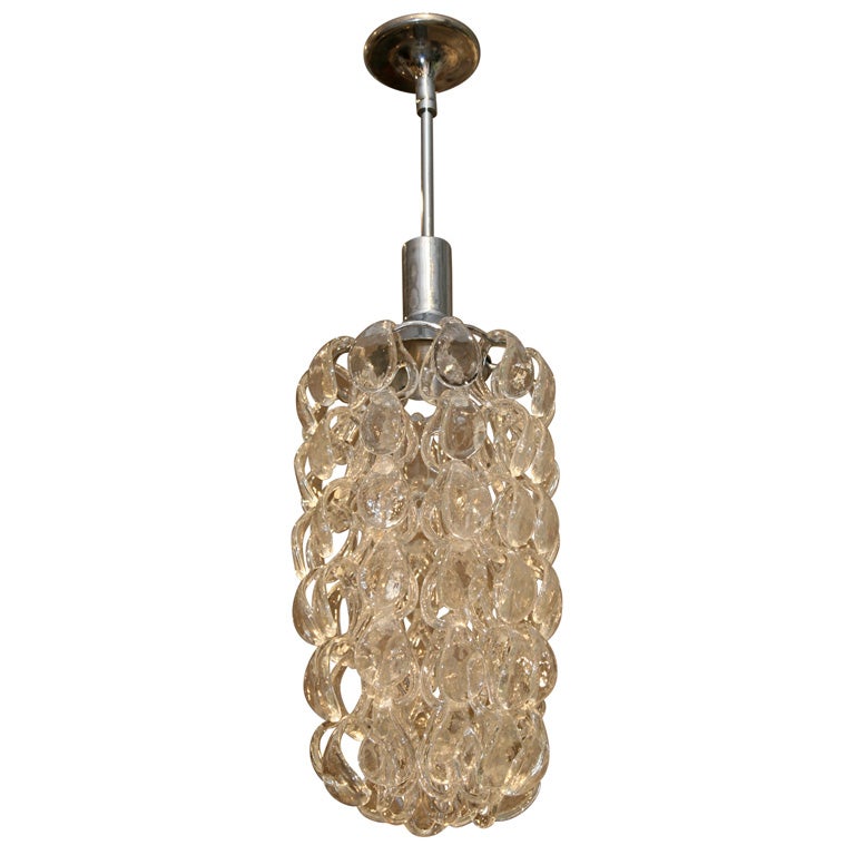 Glass Chain Link Ceiling Light For Sale