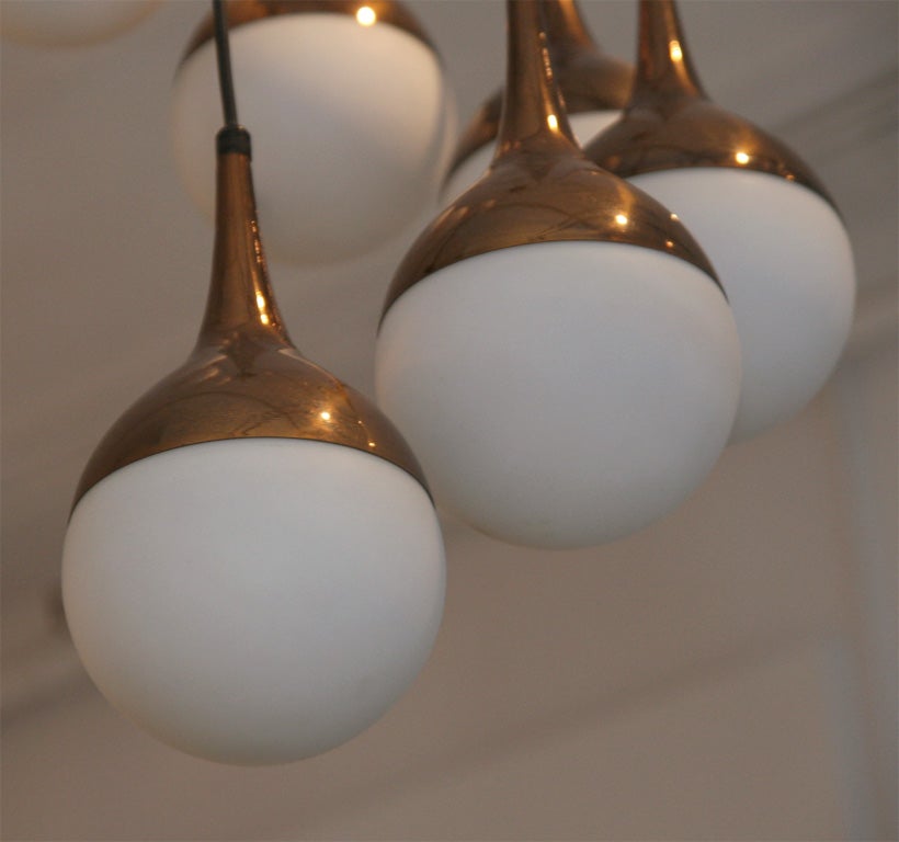 Mid-20th Century Stilnovo Pendant Light For Sale
