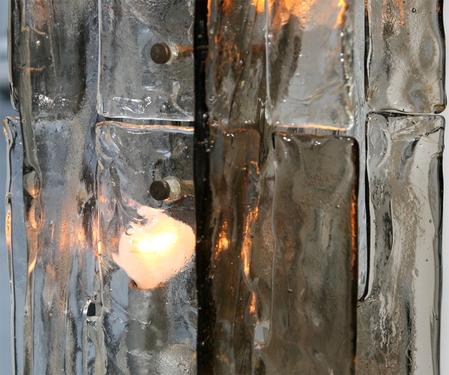 Mid-20th Century Mazzega Glass Column Floor Lamp by Carlo Nason For Sale