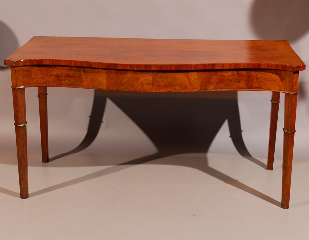 George III Peirod Mahogany Serpentine Serving Table, c.1760