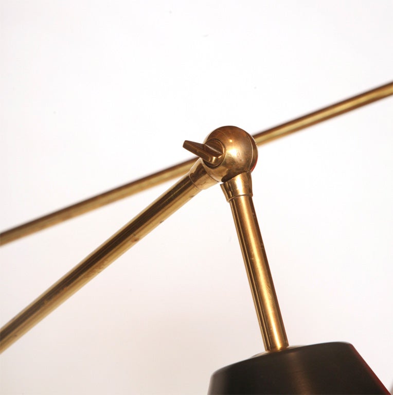 Antigua lámpara de pie Arredoluce Triennale Metal en venta
