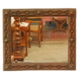 Tramp Art Frame with Mirror