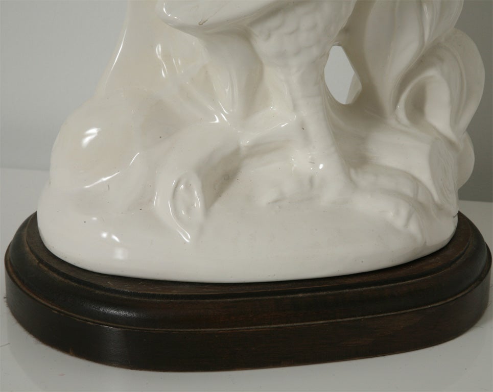 Pair of White Rooster  Lamps 1