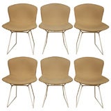 Set of Six Vintage Bertoia Chairs