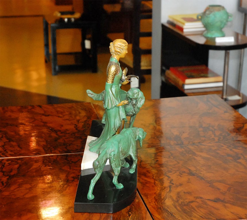 Bronze Art Deco bronze statue