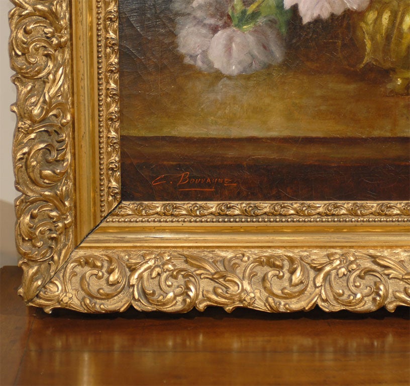 19th Century French Oil on Canvas Framed Still Life Bouvagne In Excellent Condition In Atlanta, GA