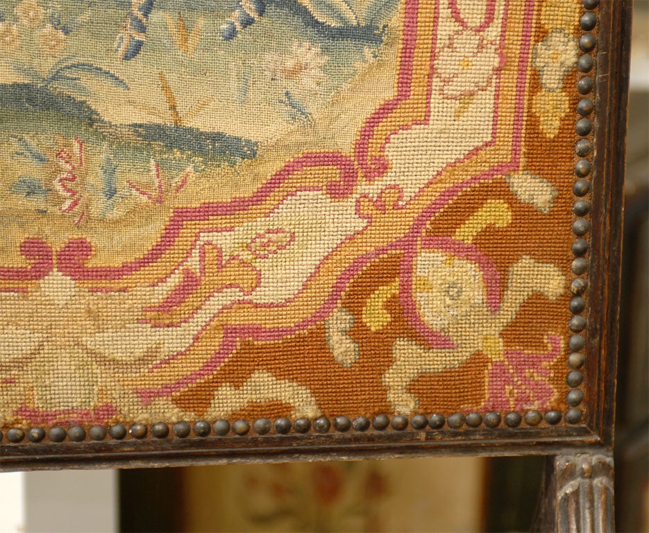 18th Century and Earlier 18th Century French Needlepoint Firescreen with Allegories of the Seasons
