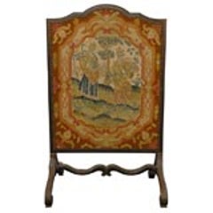 18th Century French Needlepoint Firescreen with Wood Frame 7