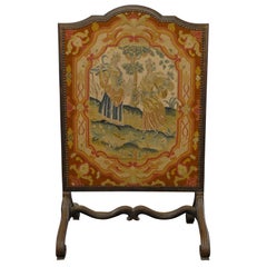18th Century French Needlepoint Firescreen with Allegories of the Seasons