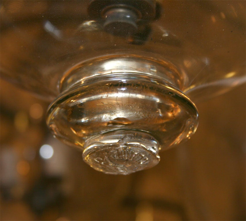 clear antique belljar lantern with glass knob