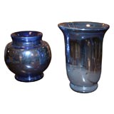 Blue Mercury Glass Vases