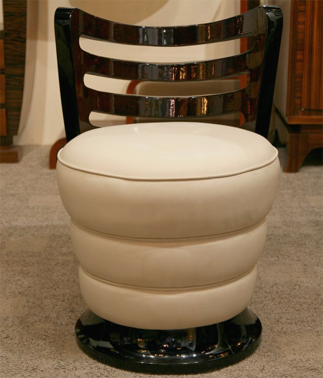 Pair of French Art Deco Walnut & Macassar Chairs