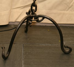 Floor Lamp Mid Century Modern wrought iron links 1940's