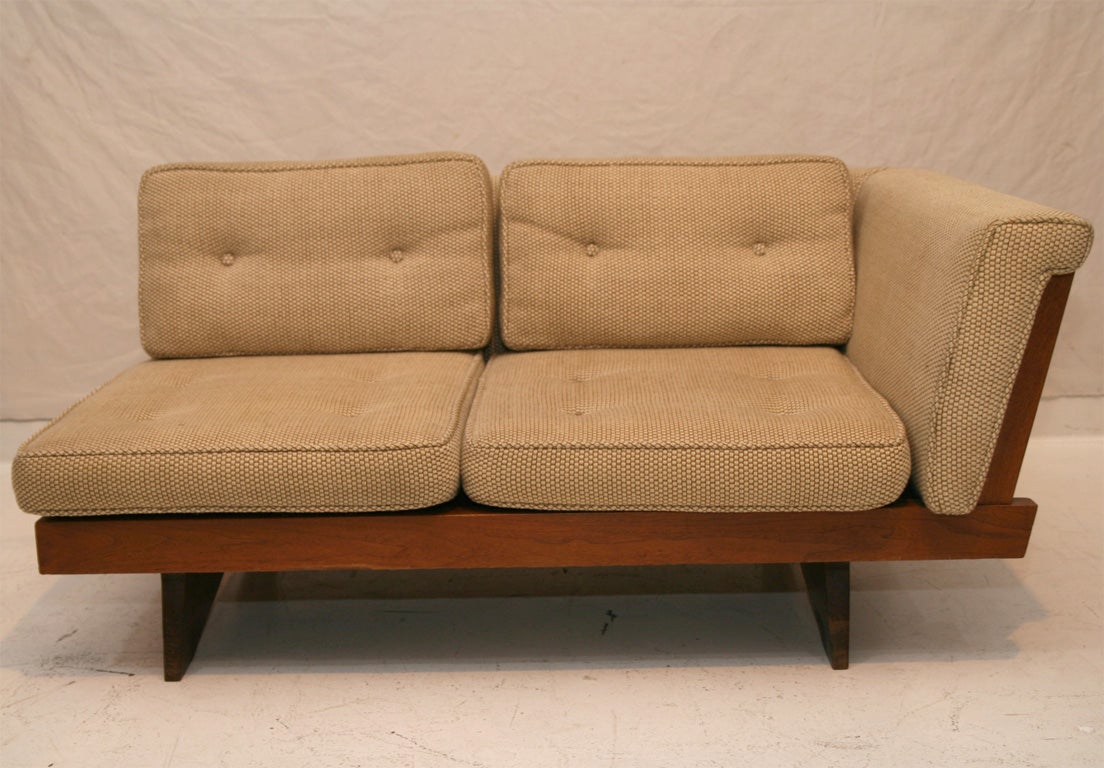 Walnut Spindle Sofa by George Nakashima