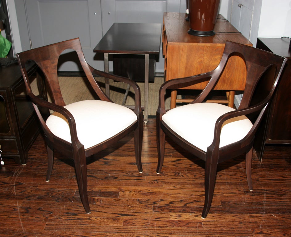American Set of Six Dark Mahogany Chairs by Kindel