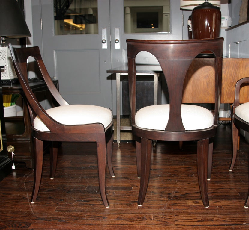 Set of Six Dark Mahogany Chairs by Kindel 2