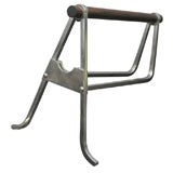 Nickel and Rosewood Wine Pourer by Jacques Adnet