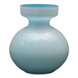 Turquoises Hand Blown Glass Vase