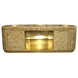 Italian Credenza in Eggshell and Brass