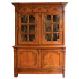 Antique Early 19th Century Cherry Buffet a Deux Corps