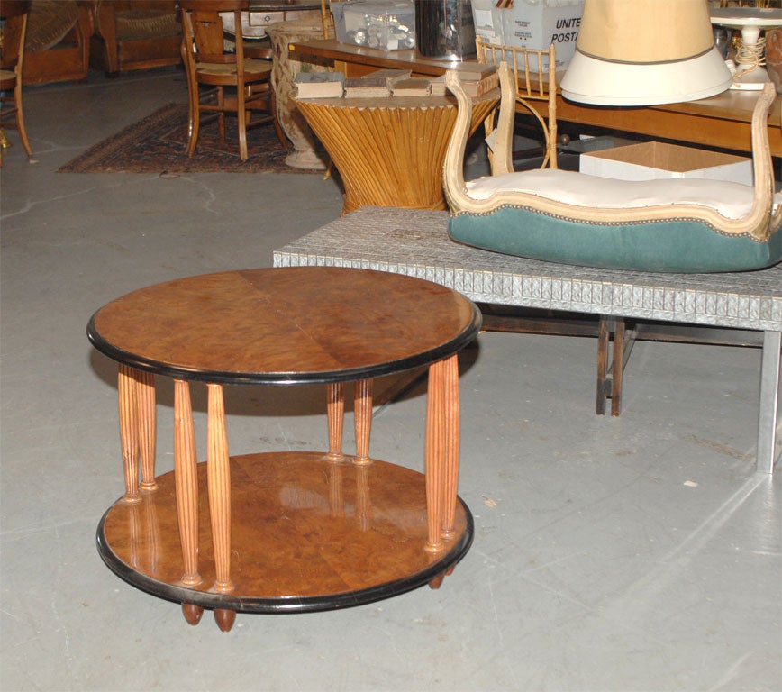 Art Deco walnut table