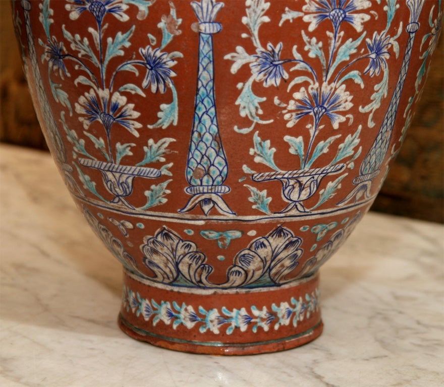 19th Century English Arts & Crafts Indian Inspired Raj Vase