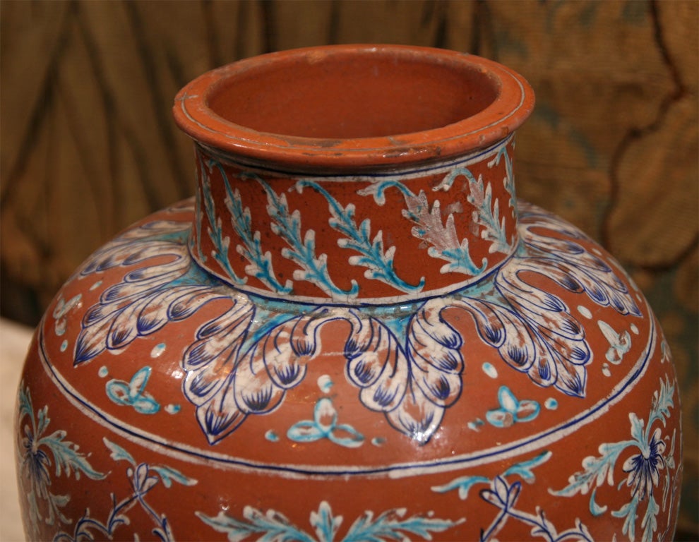 Pottery English Arts & Crafts Indian Inspired Raj Vase