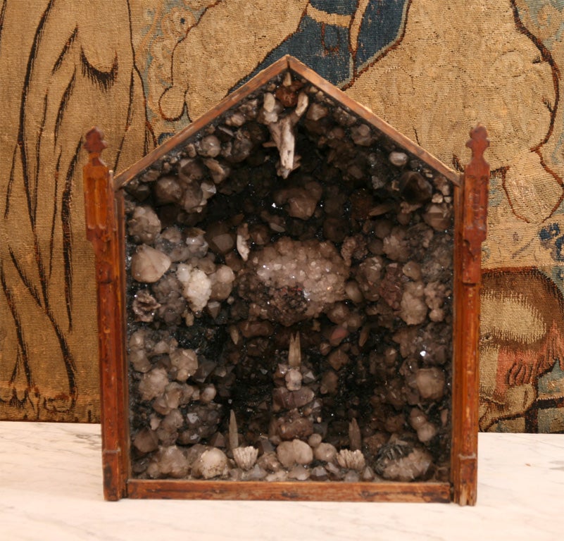19th Century East European Crystal and Mineral Grotto Shrine 2