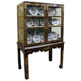 Chippendale Chinoiserie Japanned Cabinet on Stand, c.1750