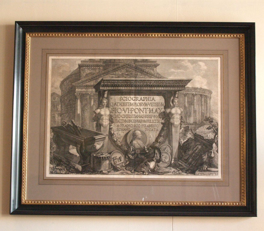 18th C Italy Engraving by Francisco Piranesi